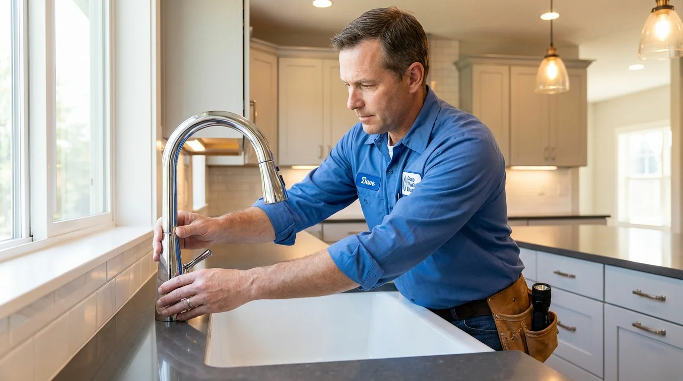 Kitchen faucet installation by Johns Plumbing LLC in Shinglehouse